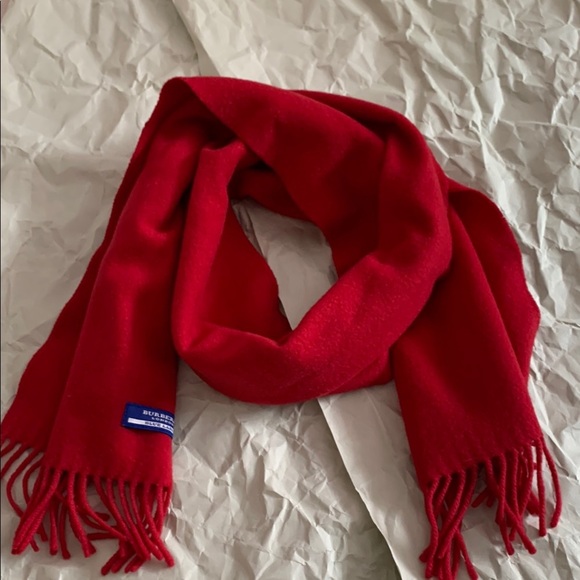 Burberry London blue label Red Scarf Unisex - Picture 7 of 9
